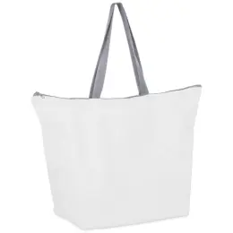 Hoppla Skyline Recycled PET Stitch-Bond Shopper With Zip Grey